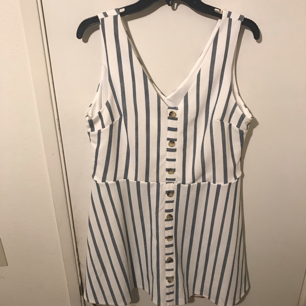 IZ Byer Fit & Flare Sleeveless Button Down Dress